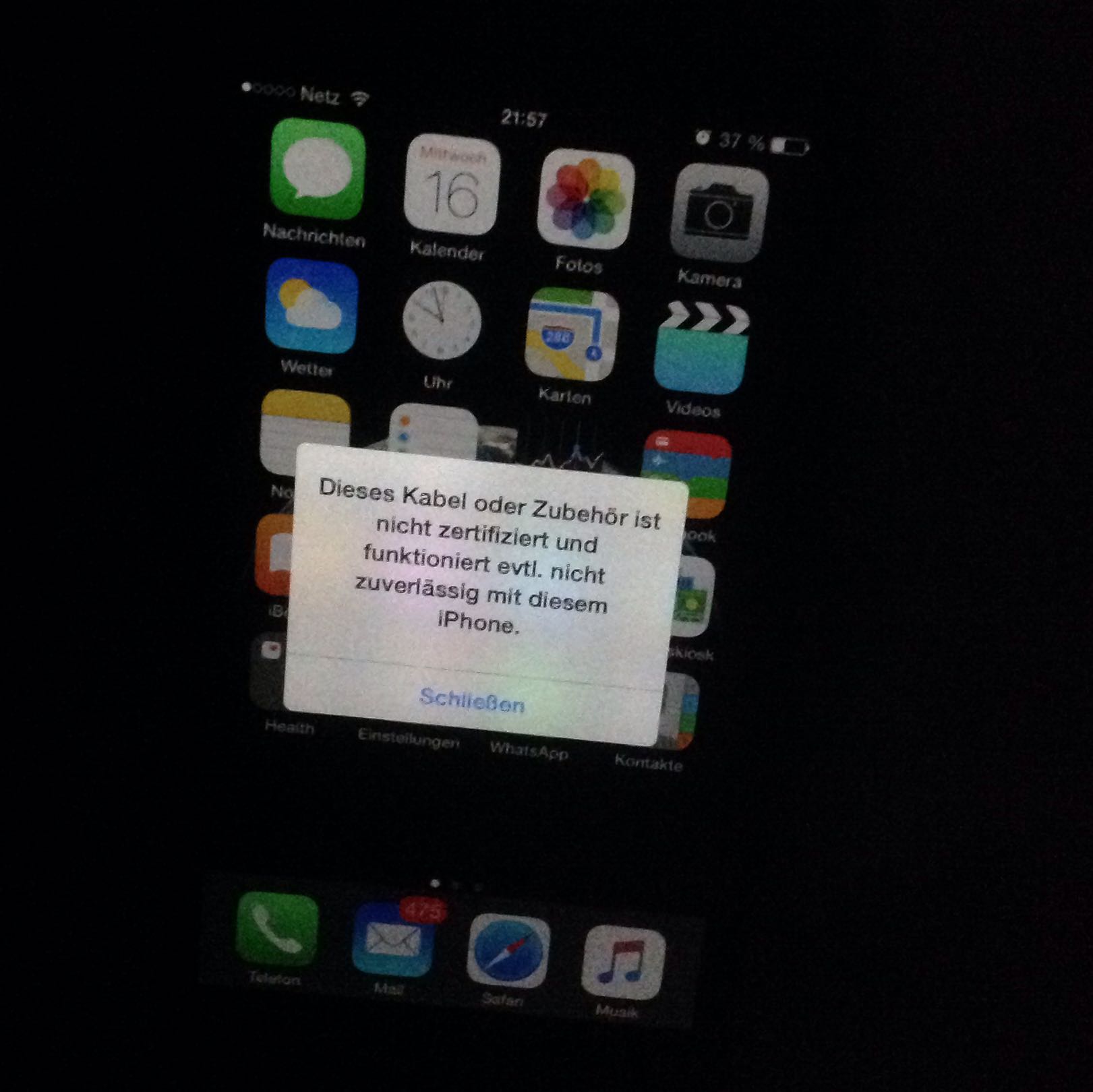 Iphone 6 Original Ladekabel Fehlermeldung Warum