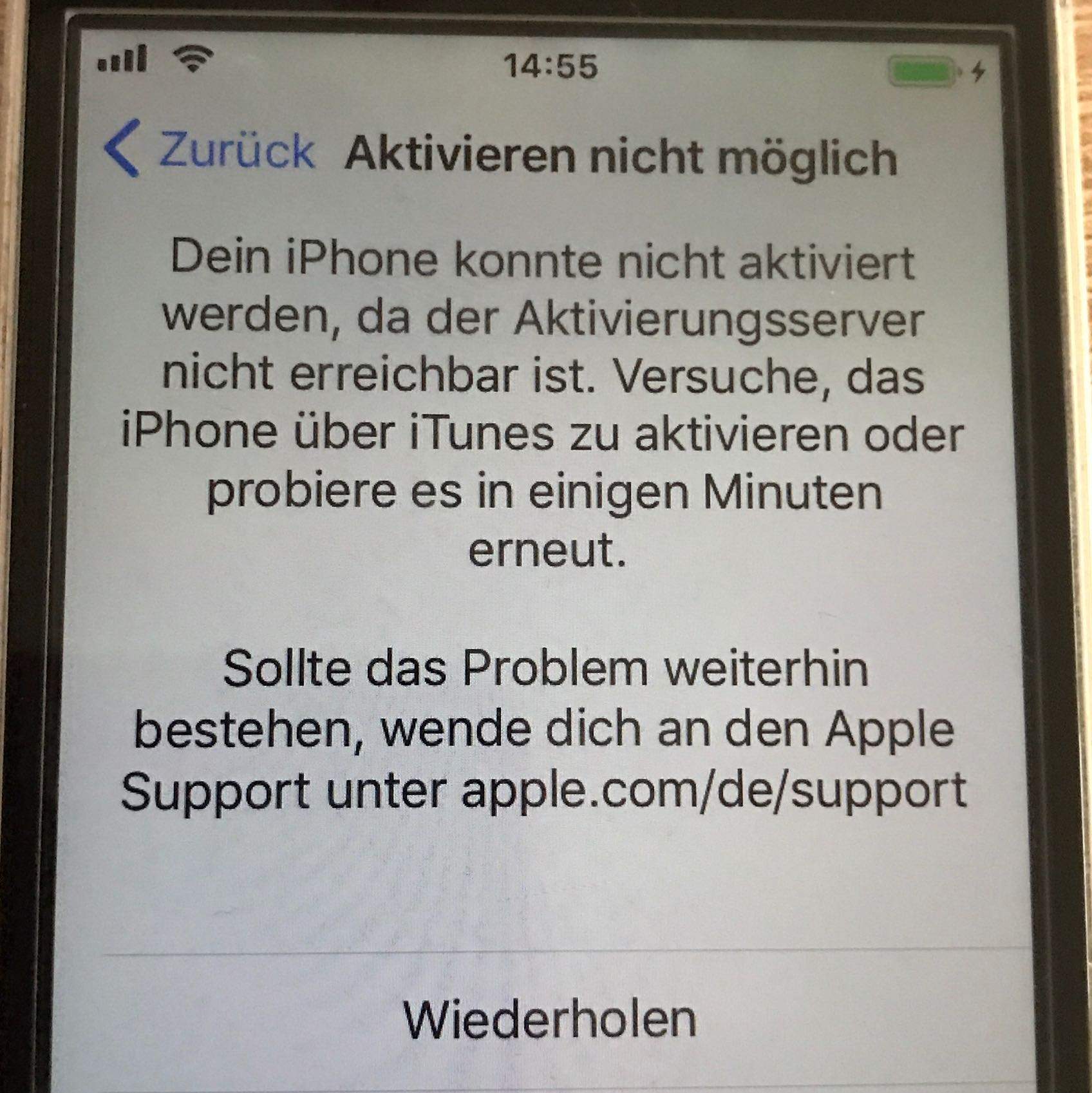 Iphone Aktivierungsserver nicht nicht erreichbar. Was tun? (Apple ...