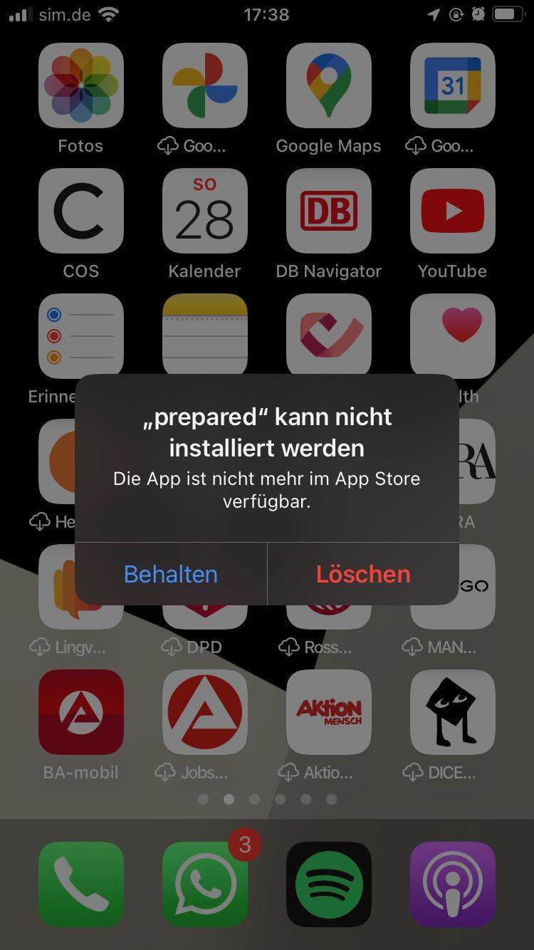 Rain Today App Nicht Mehr Verfügbar iPhone-App nicht mehr im App Store verfügbar? (Smartphone, Apple, löschen)