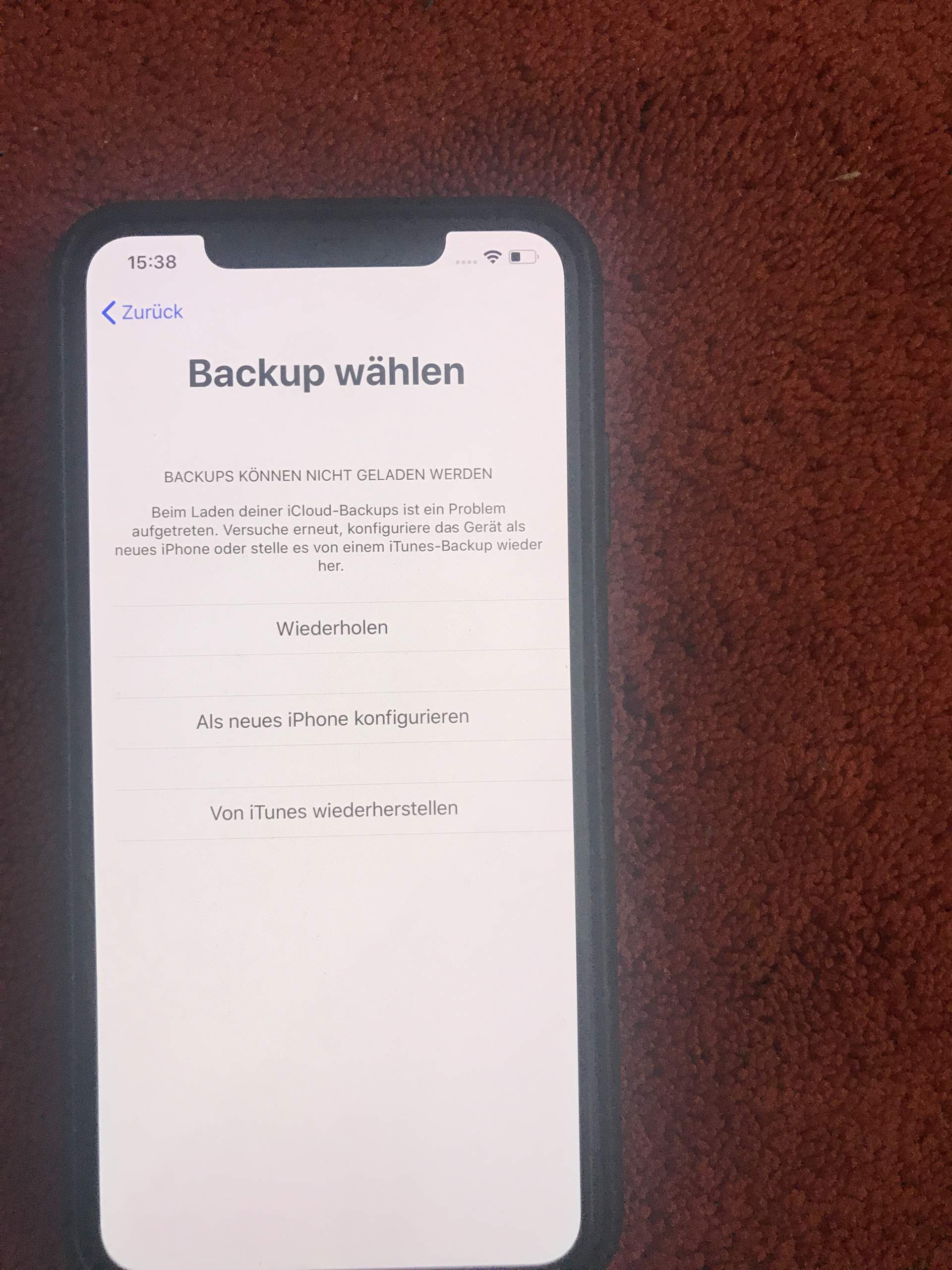 altes backup laden iphone