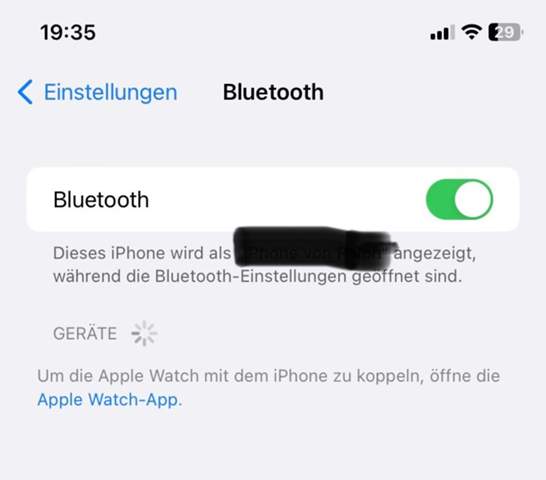 iPhone findet keine Bluetooth Geräte?
