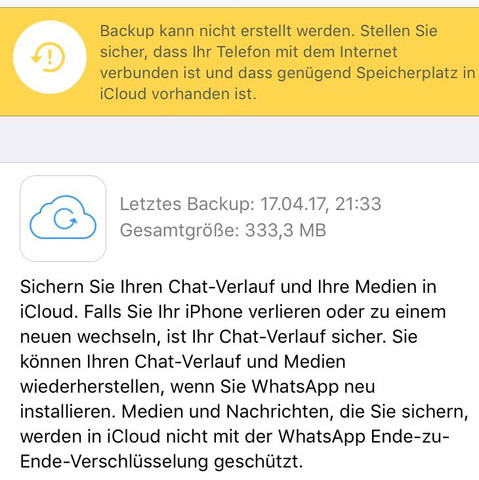 Hier sieht man das auch - (iPhone, WhatsApp, iCloud)