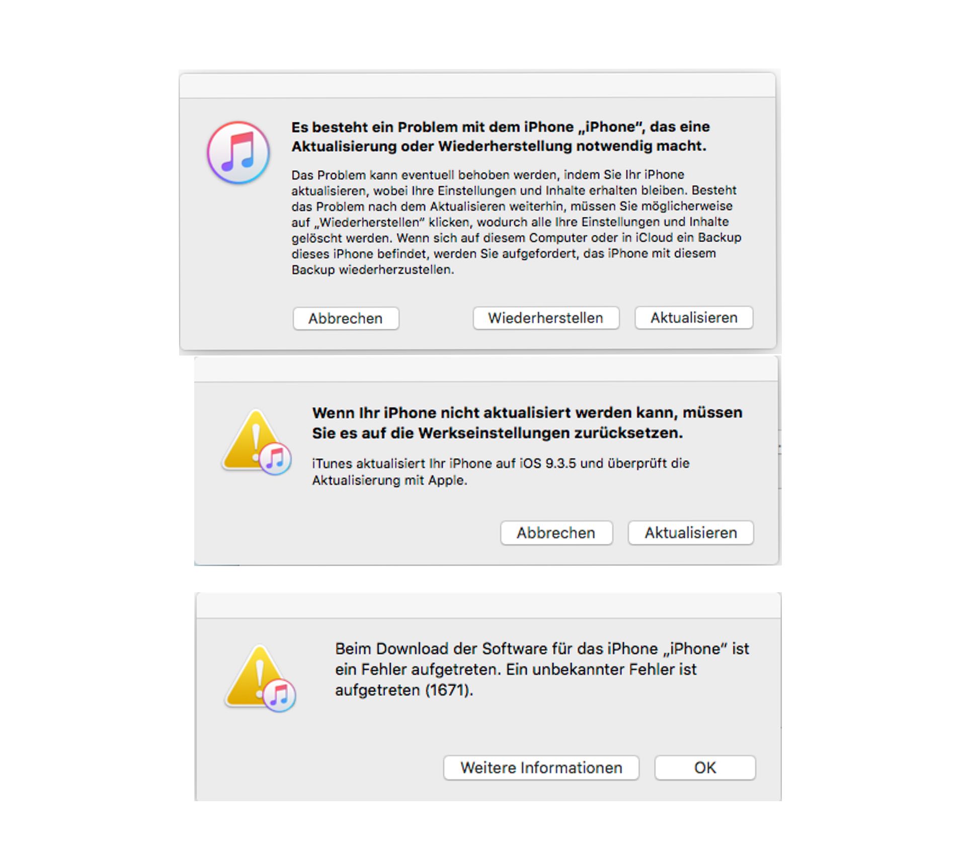 Iphone Se Im Wartungszustand Nach Ios 10 Update Wo Liegt Das Problem Apple Software Aktualisieren