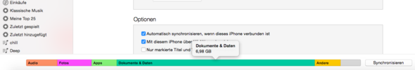 Speicherstatus - (iPhone, Speicher)