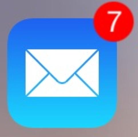 hier stehen sieben mails aber: - (Apple, iPhone)