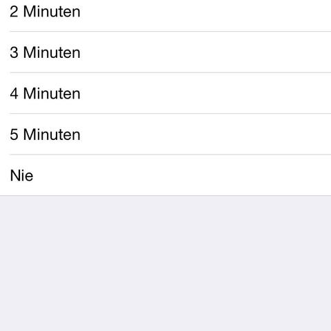 Unter 1 Minute gibt es nichts :(( - (iPhone, iOS, Einstellungen)