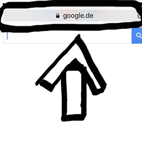Hier oben die Spalte wo Google steht :/ - (Internet, Handy, iPhone)