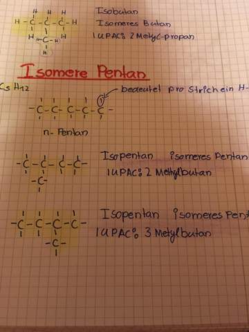 Isomere Pentan Computer Schule Chemie