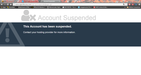 Account Suspended Info - (Internet, Technik, Server)