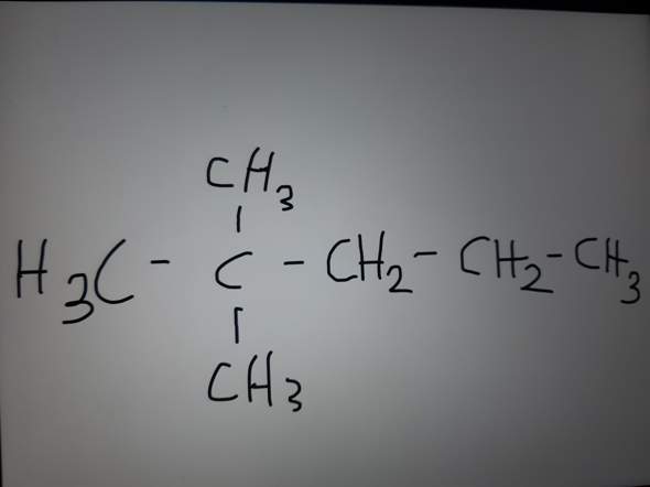 Ist das auf dem Bild ein 2,2-Dimethylpentan?