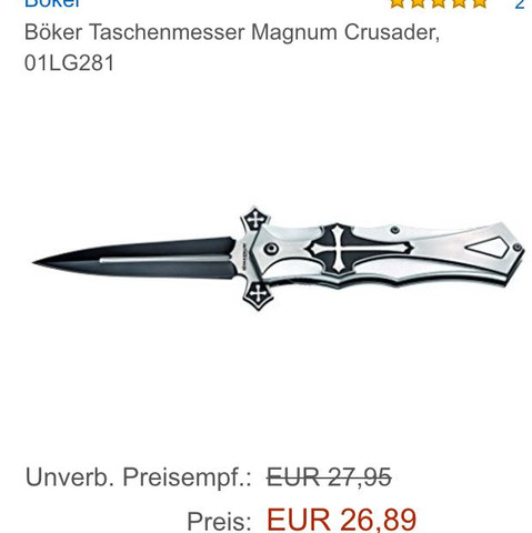Böker Magnum Crusader auf Amazon - (legal, Crusader, Magnum)