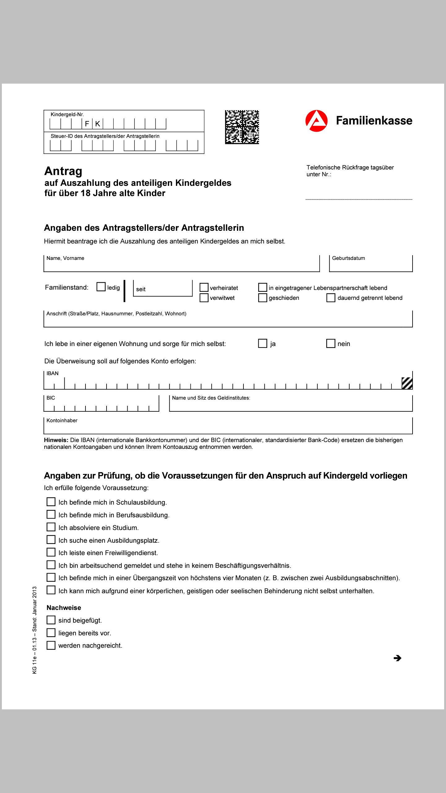 Ist das der aktuelle Abzweigungs Antrag? (Geld, Jobcenter, Kindergeld)