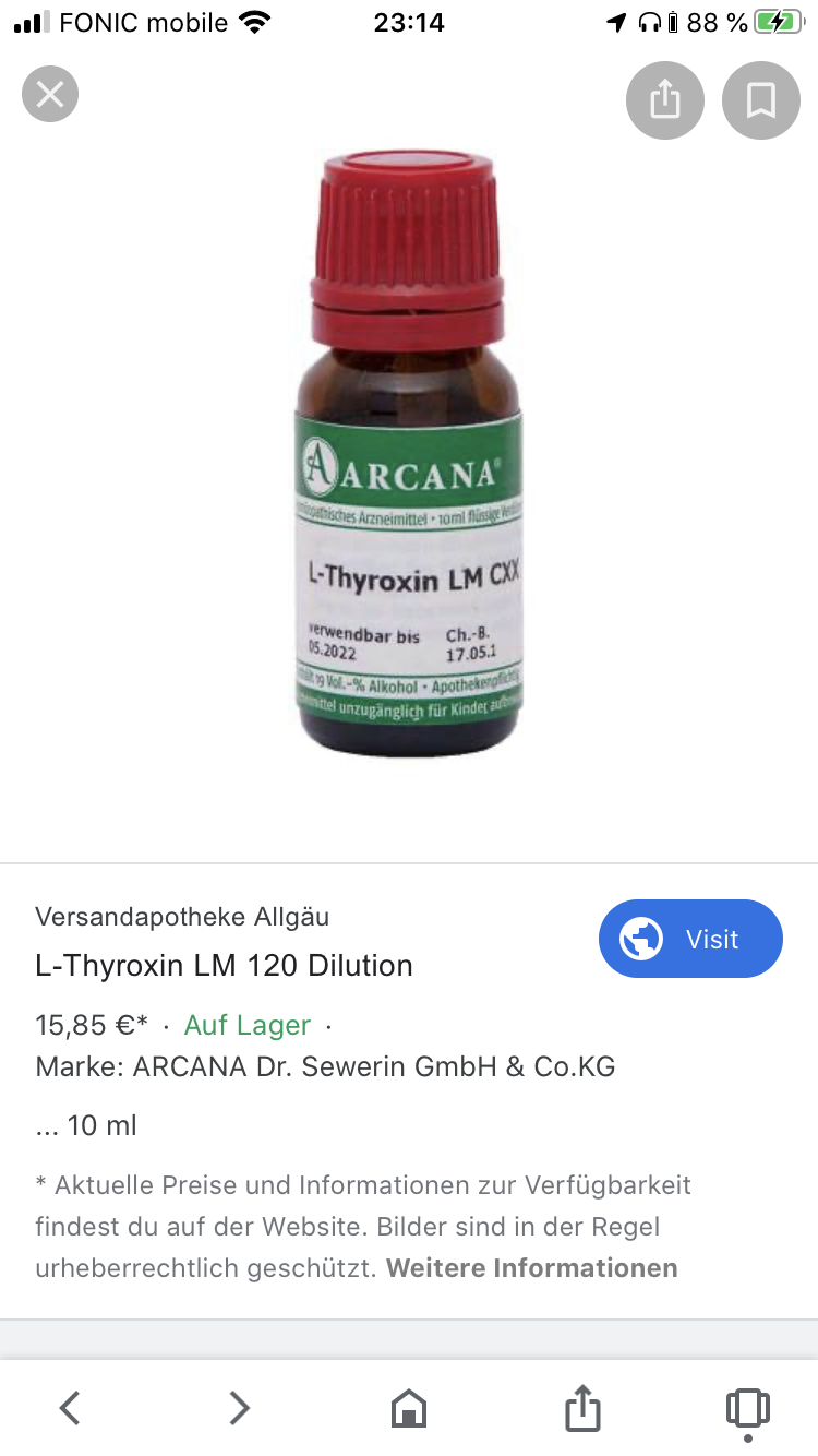 Ist das echt L thyroxin? (L-Thyroxin)