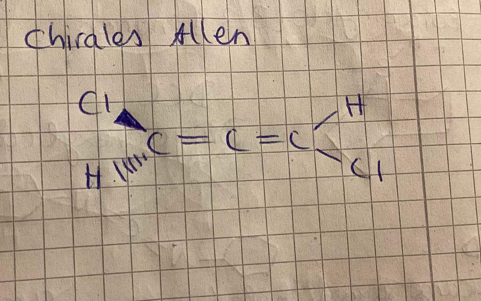 Allen Formel Ist das ein chirales Allen? (Formel, Reaktion, Atom)