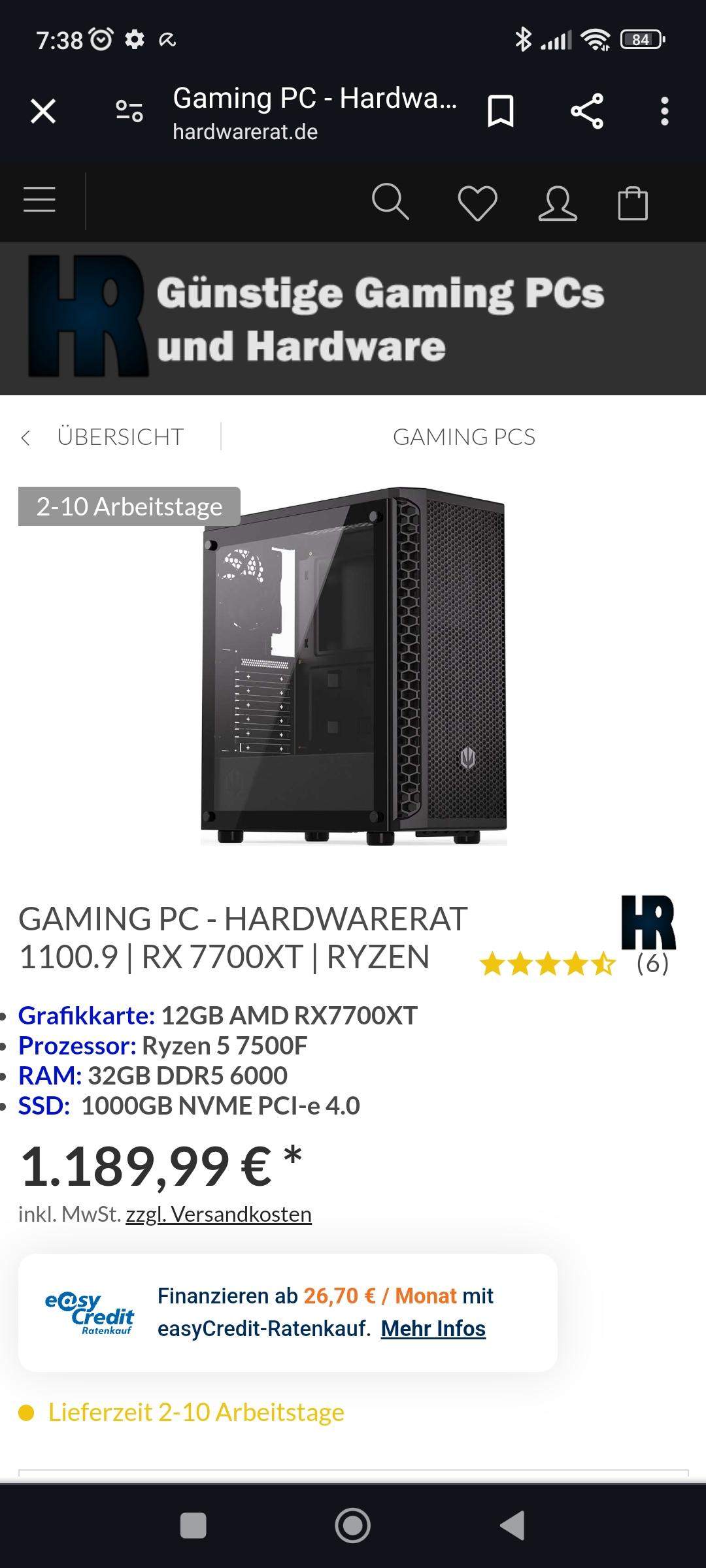Ist das ein guter Gaming PC von Hardwarerat für den Preis? (Hardware)