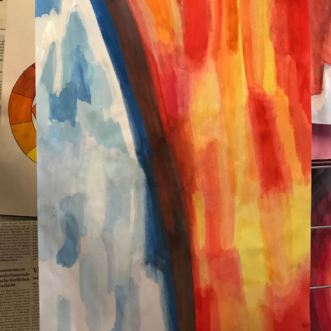 warme farben malerei, ist das ein gutes bild für kälte wärme kontrast? (farbe, kunst, malerei), Innenarchitektur