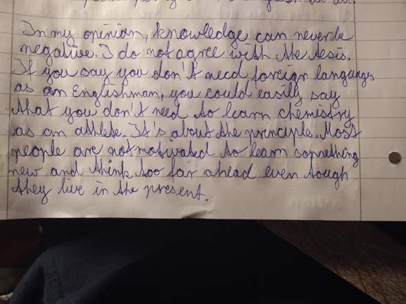 Ist das ein gutes Ende für einen argumentative text? (Schule, Englisch)