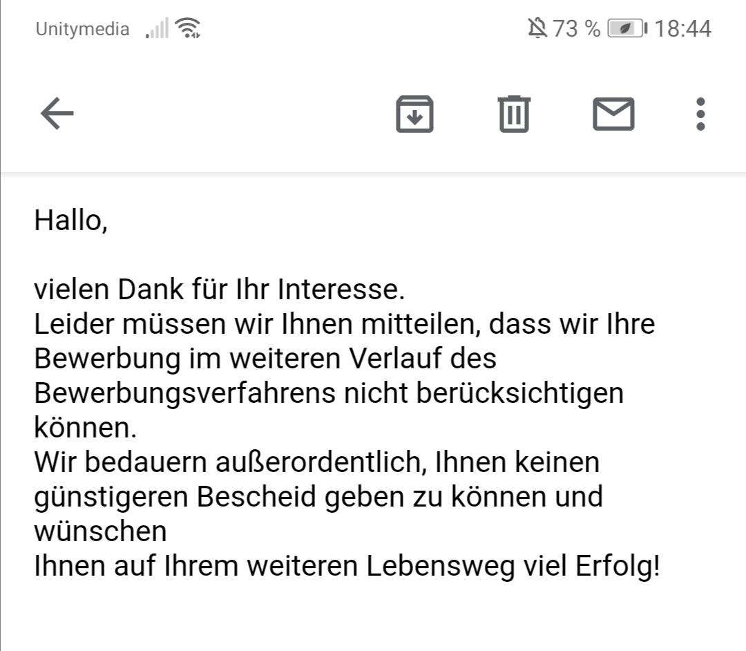 Ist Das Jetzt Eine Absage Ausbildung Und Studium Bewerbung Bewerbungsschreiben Absage Antworten