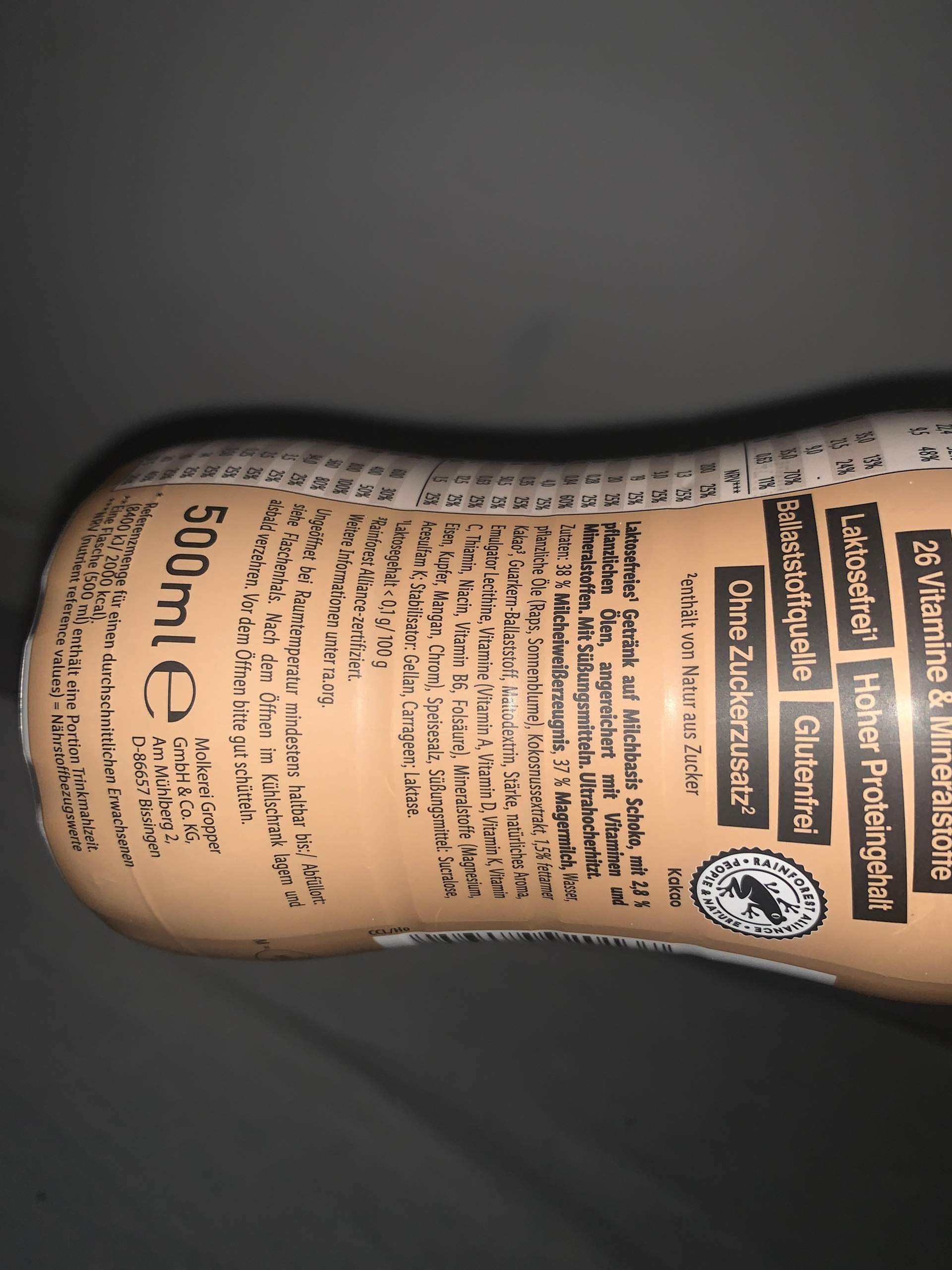 Ist das Milchgetränk „Tasty Food in a bottle“ gesund? (Diät, Getränke, Protein)