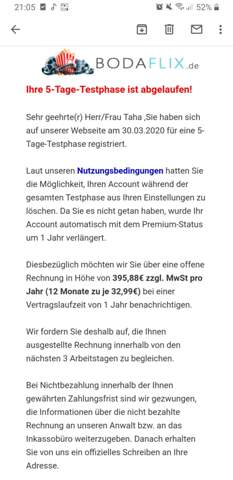 Ist Das Real Email Internet E Mail Mahnung