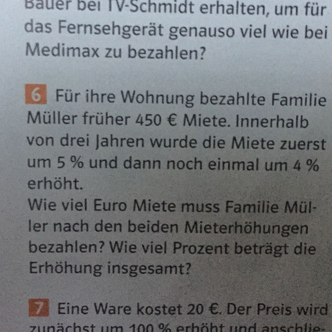 Aufgabe 6 - (Mathe, Prozent)