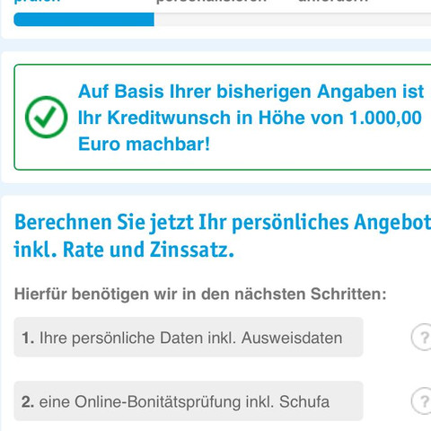 Ist Das Schon Eine Sichere Zusage Fur Den Kredit Online Bank Azubi