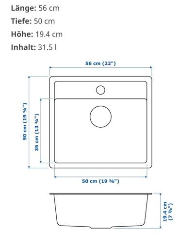Ist Das Spulbecken Wirklich So Tief Wasser Kuche Ikea