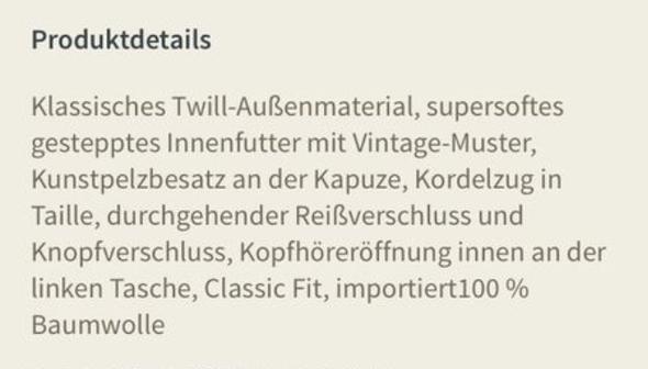 Beschreibung - (Mode, Winter, Jacke)