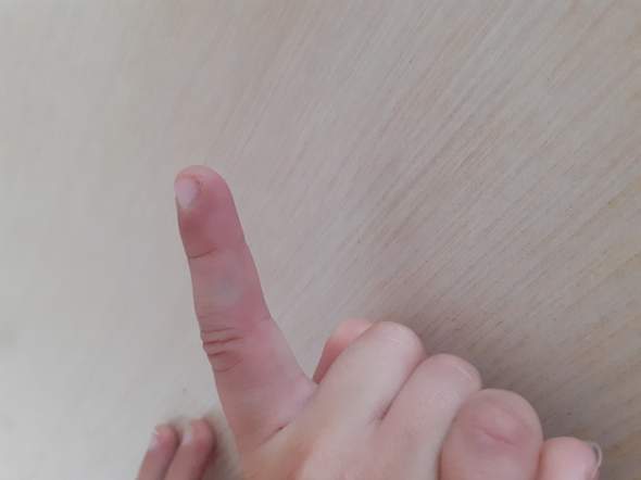 Handzeichen daumen kleiner finger
