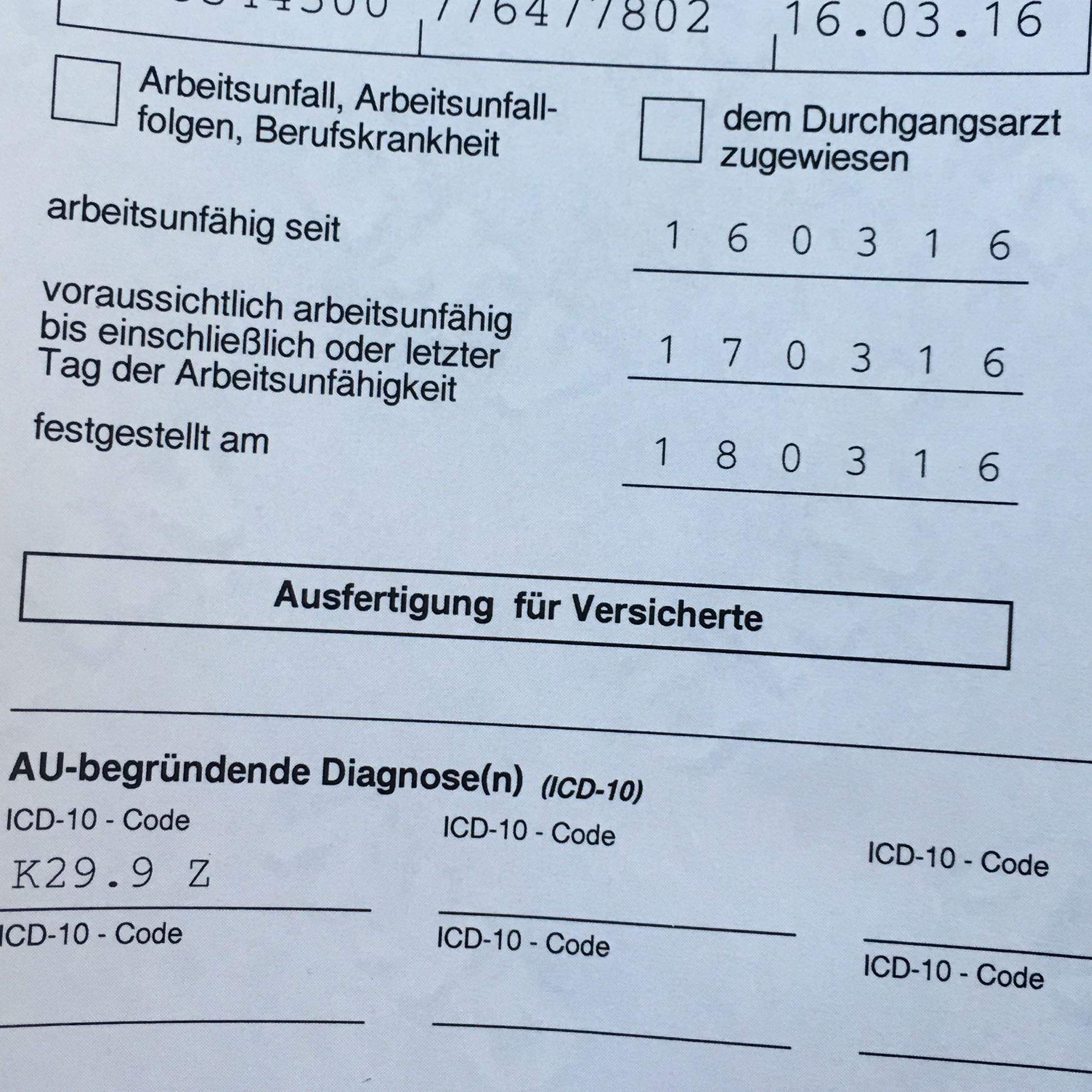 Arbeitsunfahigkeitsbescheinigung Diagnose F48 0 G Arbeitsunfahigkeitsbescheinigung Diagnose F48 0 G