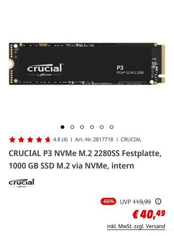 Ist die Crucial P3 eine gute M2 SSD?