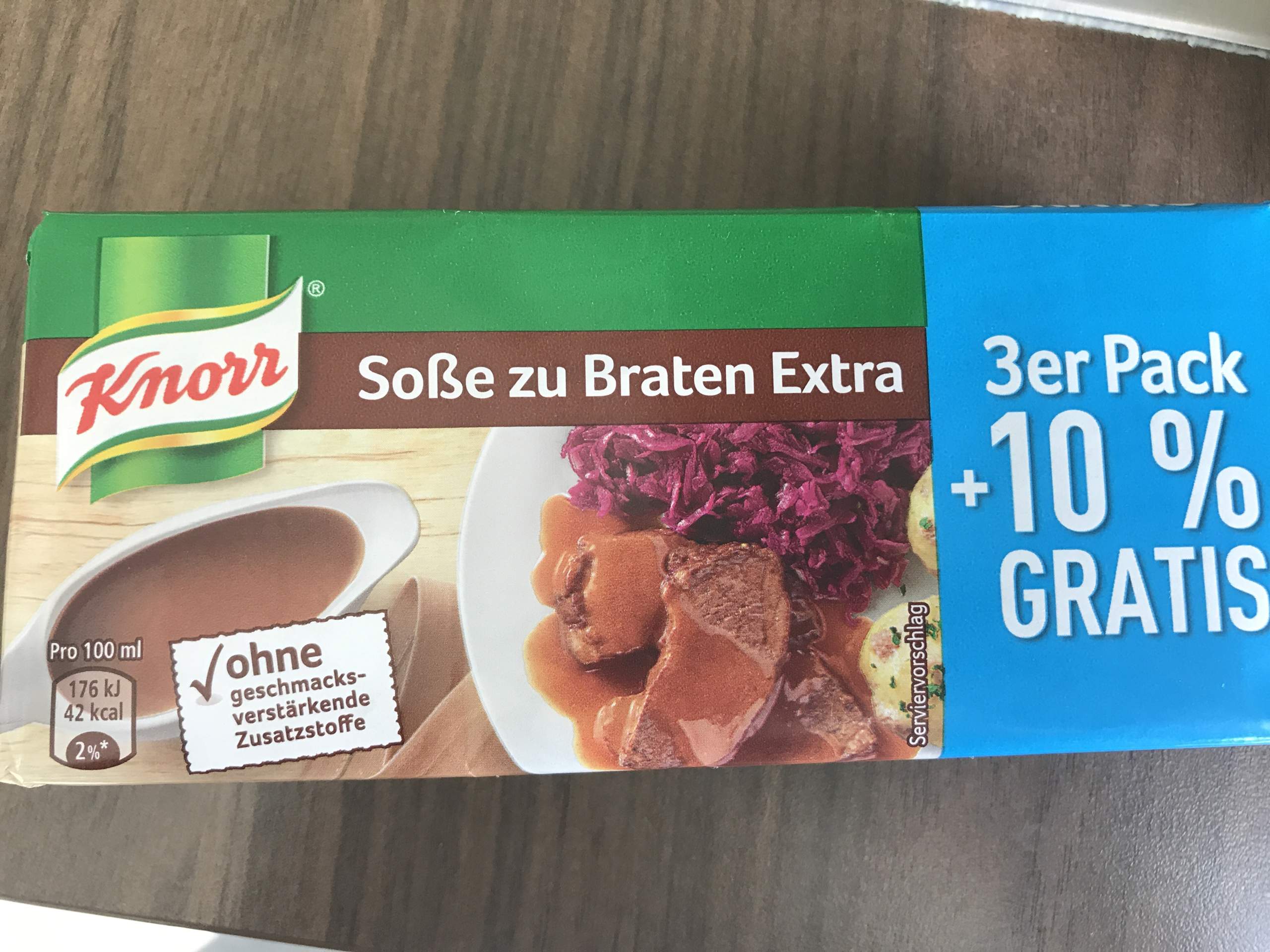Ist die Knorr Soße zu Braten Extra vegetarisch? (Ernährung, Fleisch, vegan)