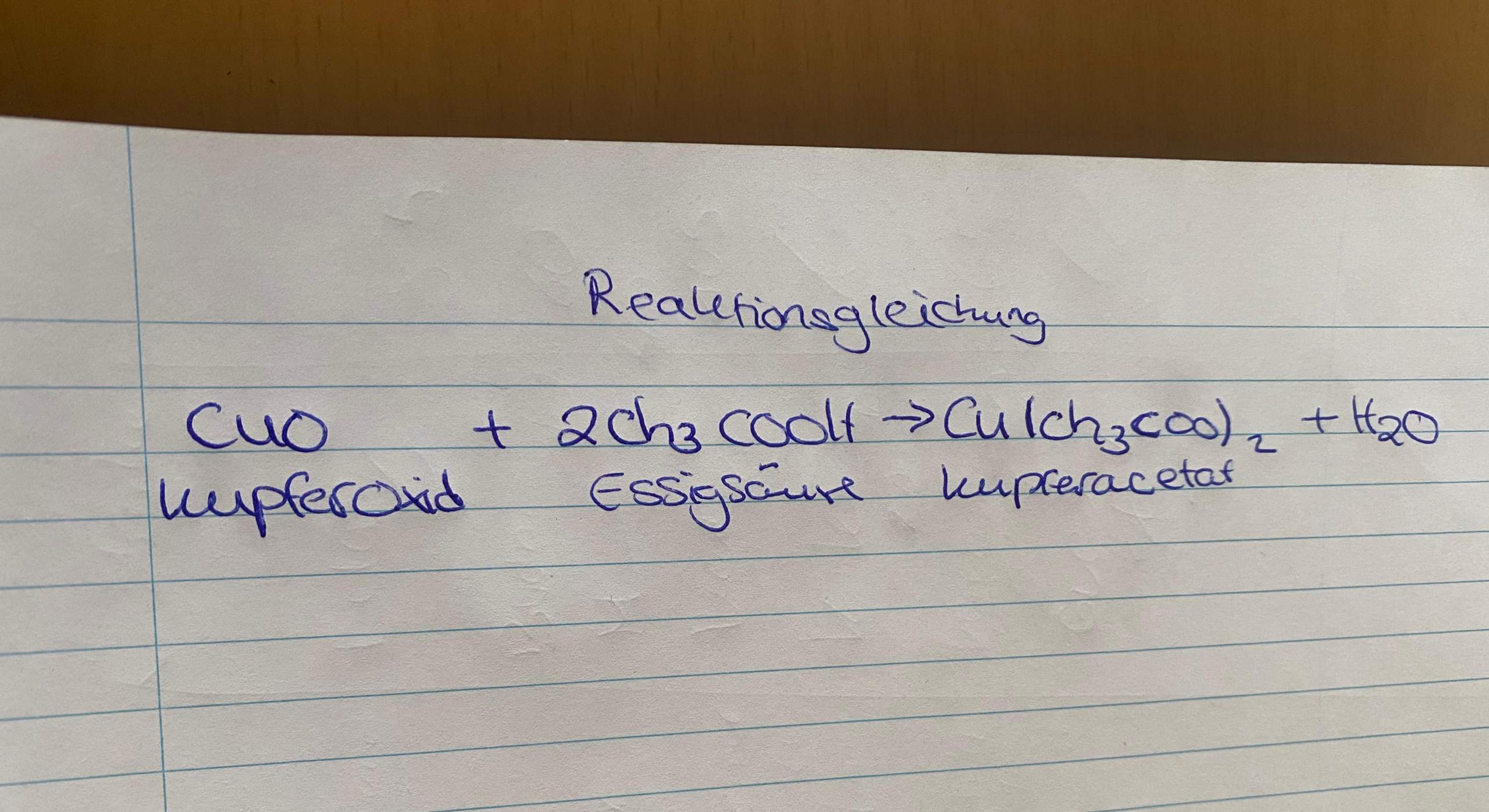 Ist die Reaktionsgleichung richtig ( Chemie )? (chemische Reaktion)