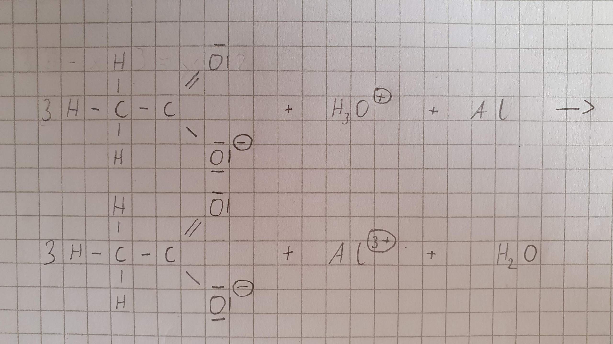 Ist die Reaktionsgleichung so richtig formuliert? (Schule, Chemie