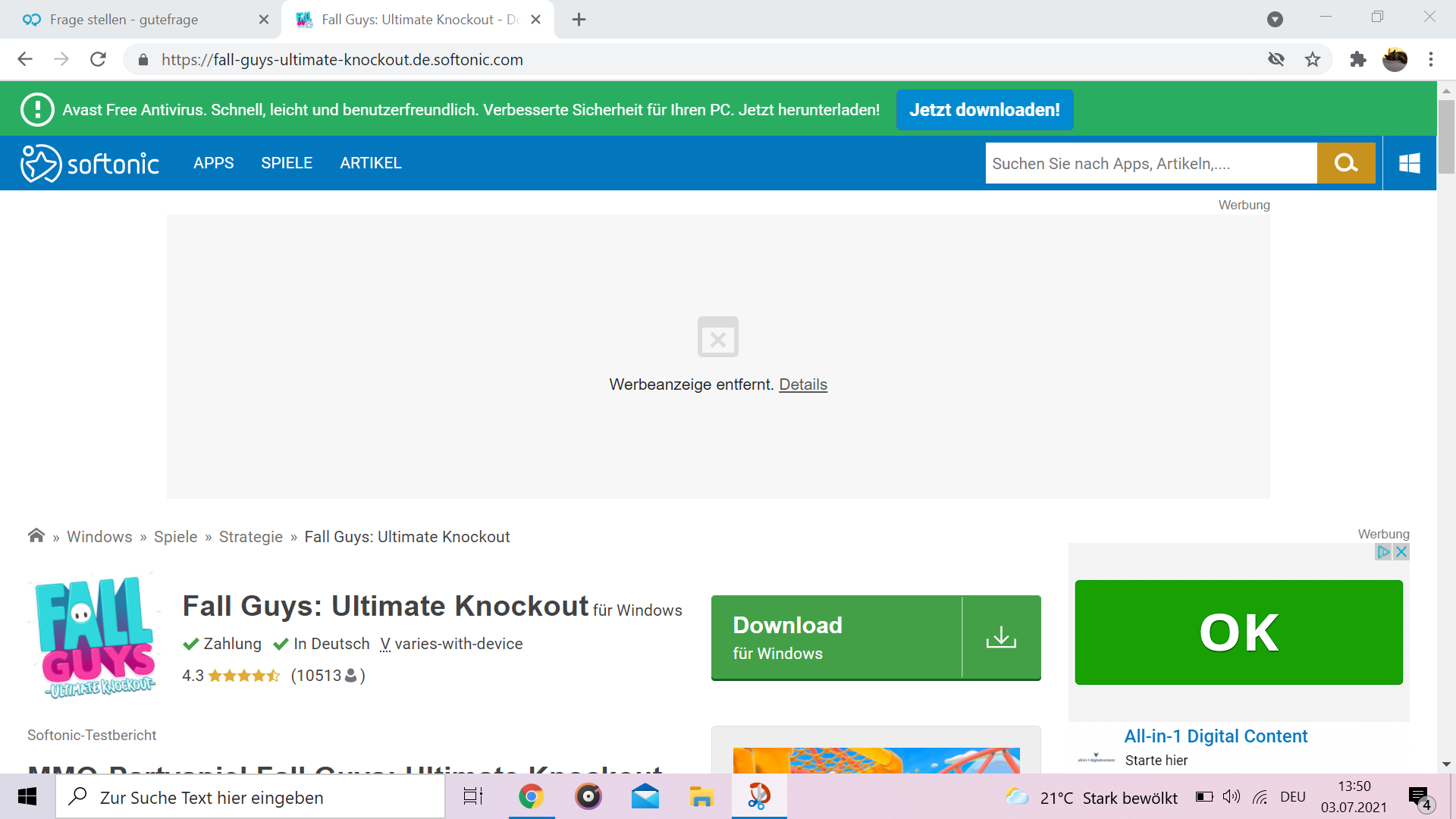 Ist die Seite Softonic Legal und sicher?