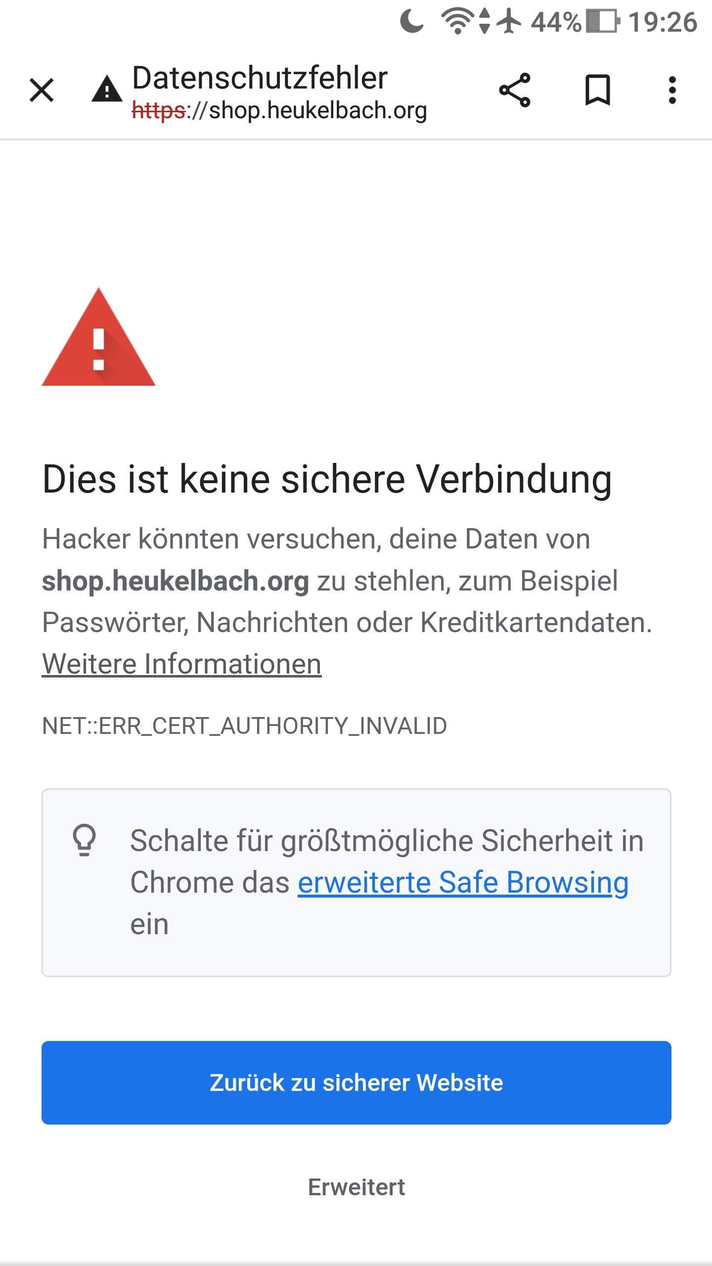Ist die Seite wirklich so schlimm? Ich weiß, dass sie normalerweise ...