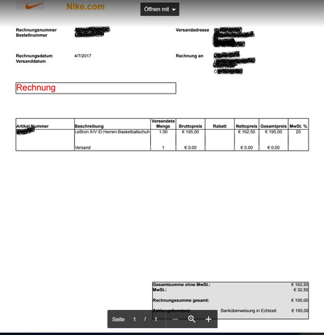Nike air force rechnung Clearance