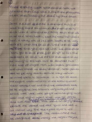 Ist diese Charakterisierung gut (englisch)? (Schule, Deutsch)
