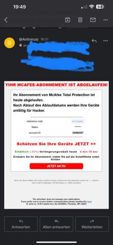 Ist diese E-Mail Fake und Werbung?
