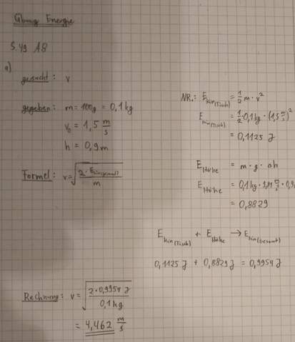 Meine Lösung richtig? (Schule, Physik, Gymnasium)