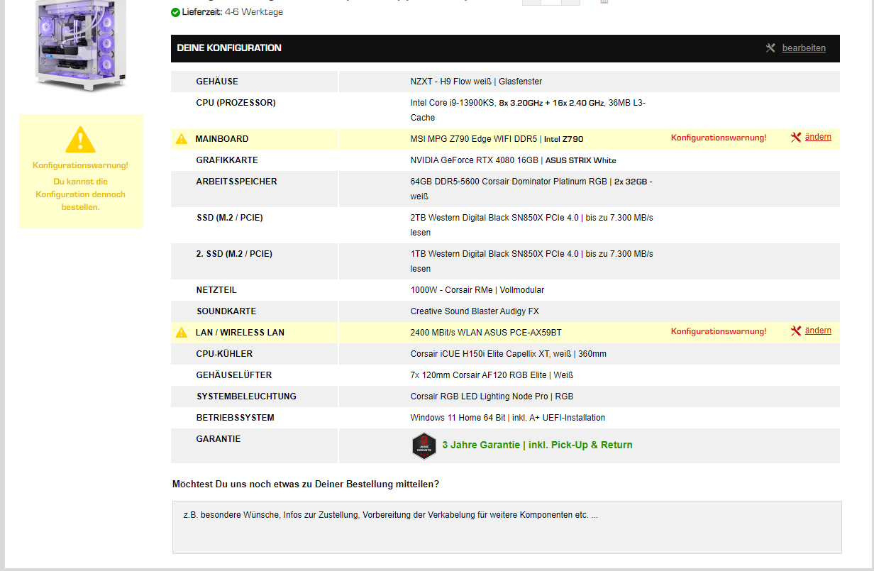 Ist diese High End Gaming PC Konfiguration gut? (Prozessor, Intel, GPU)