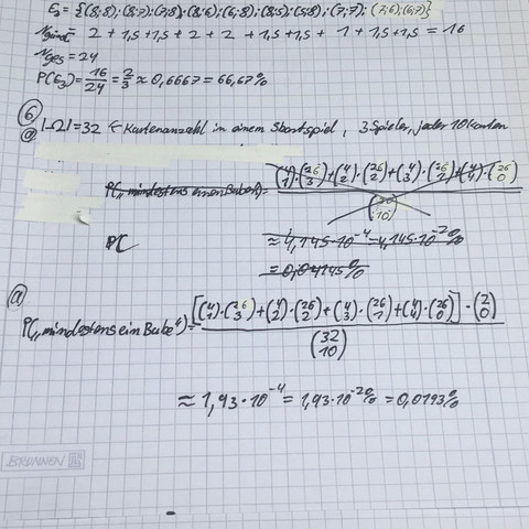 Mathe - (Mathematik, Wahrscheinlichkeitstheorie, Kombinatorik)