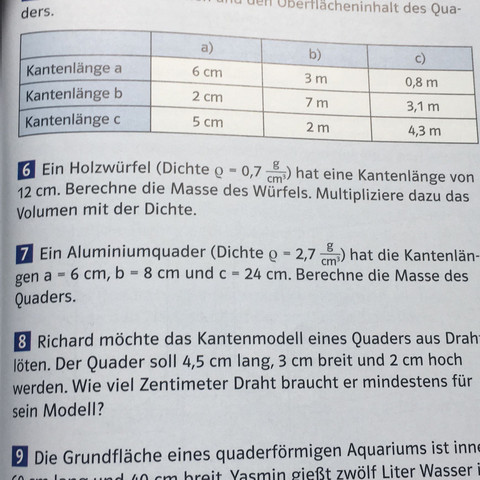 (Aufgabe 7) - (Schule, Freizeit, Mathe)