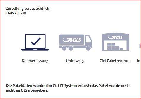 Ist diese Meldung beim GLS Paketdienst normal? Ist diese Meldung beim GLS Paketdienst normal?