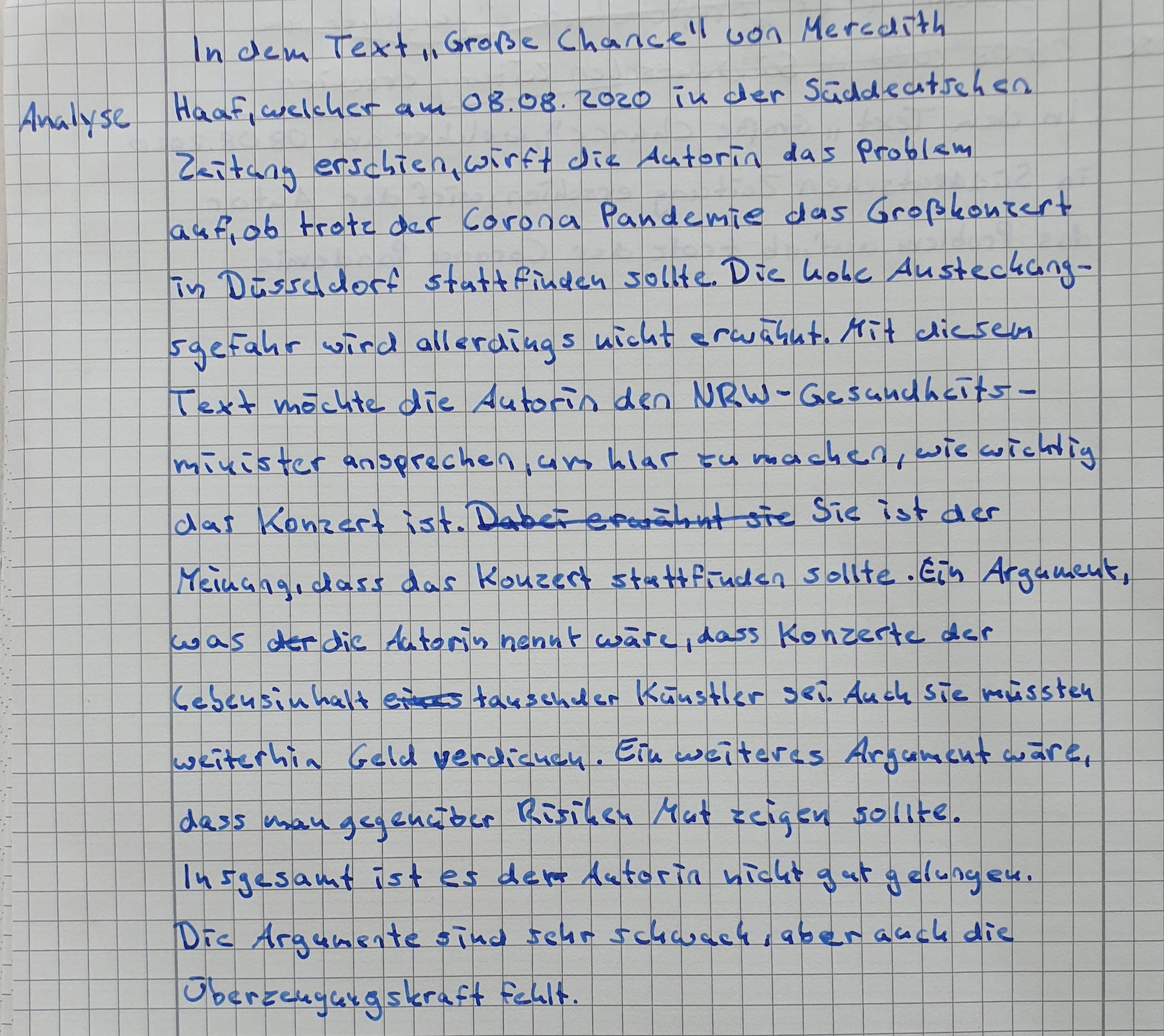 ist diese textgebundene Erörterung gut? (Schule, Deutsch)