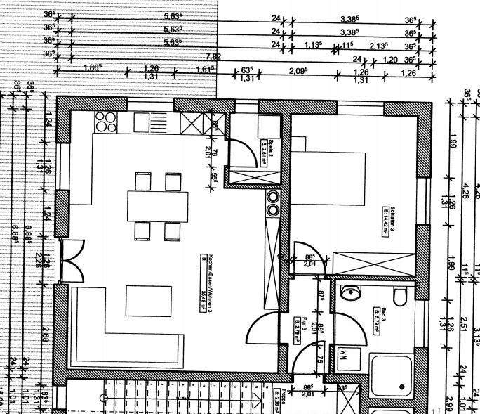 Ist diese Wohnung ausreichend für 2 Personen, 60m2? (Miete, wohnen, Wohnungssuche)