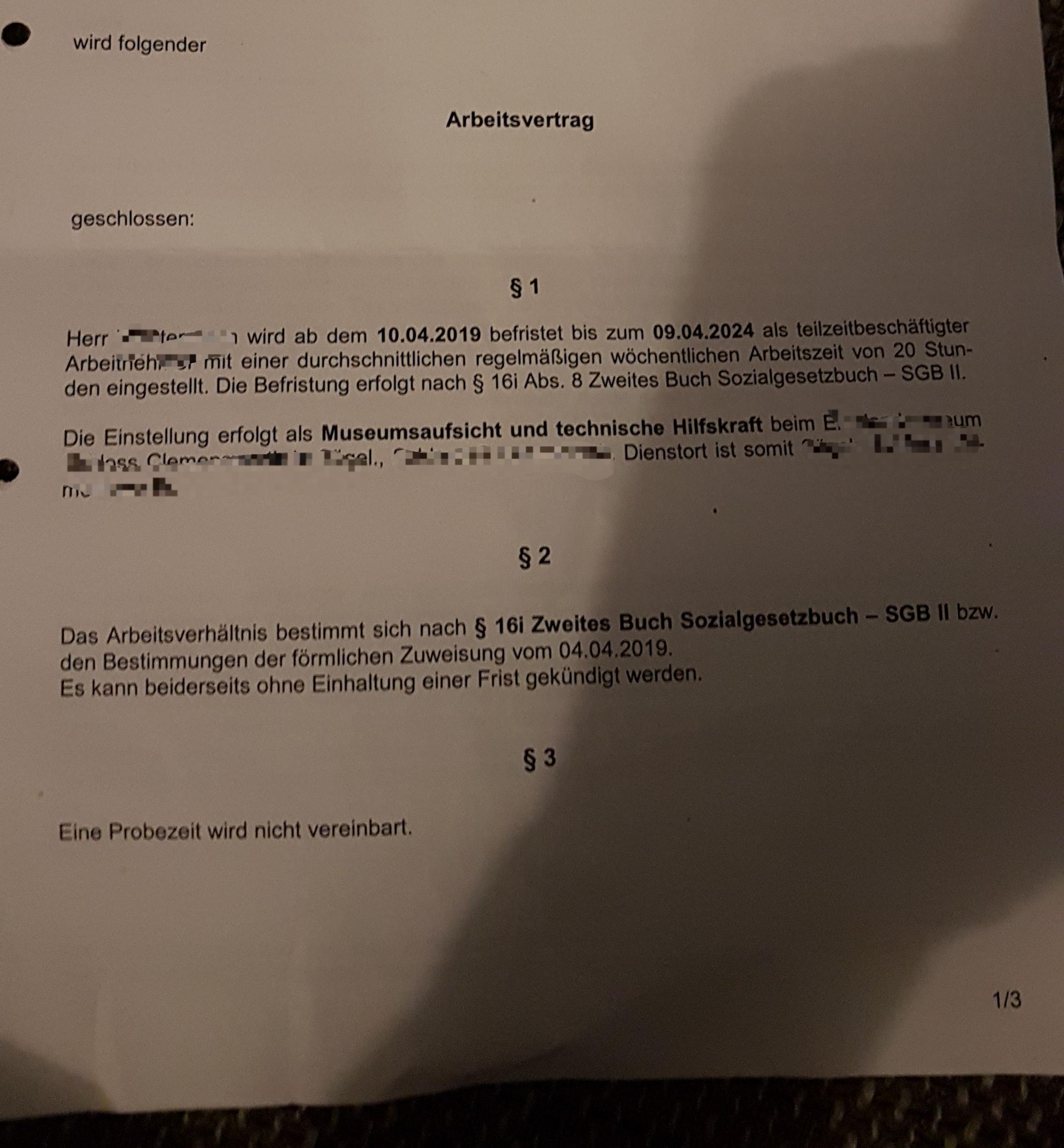 Ist Dieser Arbeitsvertrag Rechtens