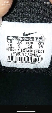 Ist dieser Nike Tn Barcode echt?