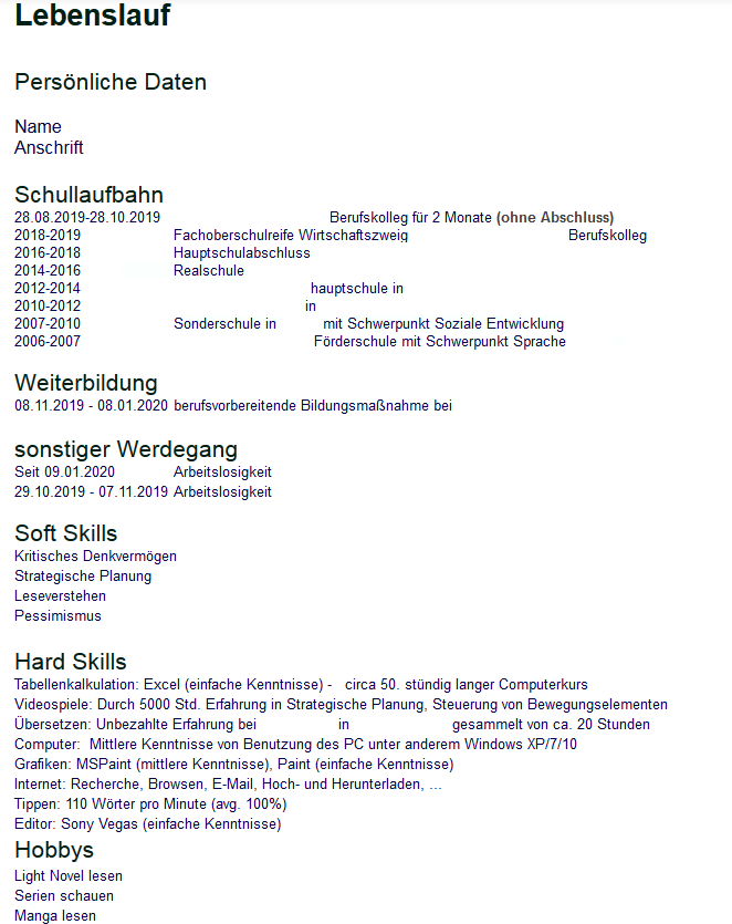 Ist Dieser Uberarbeitete Lebenslauf Gut So Karriere