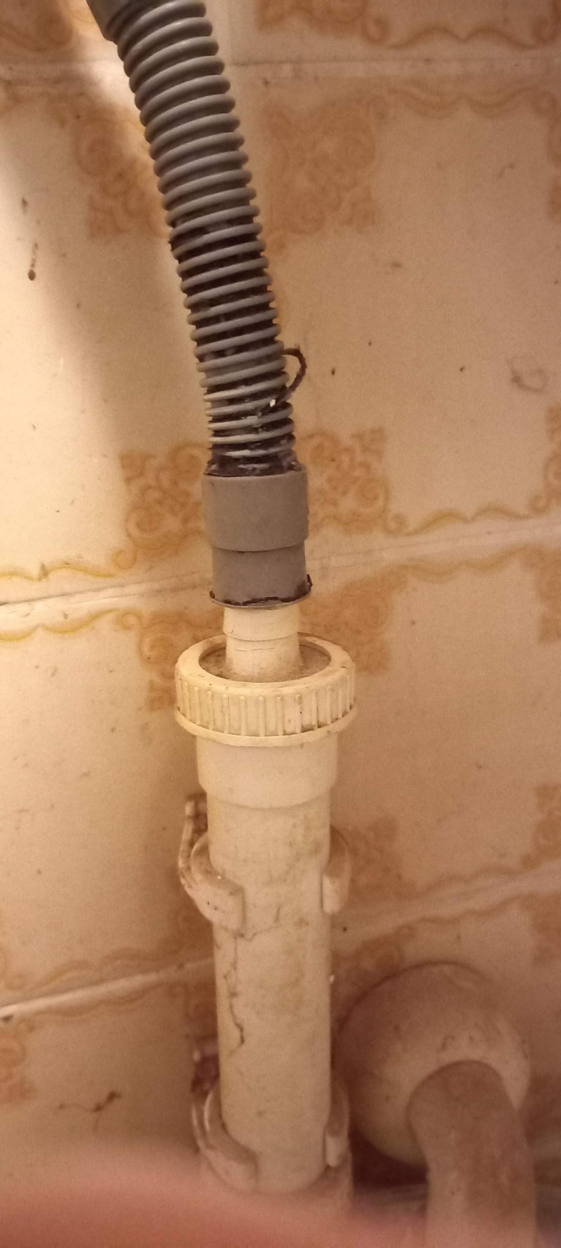 Ist dieser Waschmaschinen Abfluss richtig angeschlossen? (Reparatur, Waschmaschine, Anschluss)